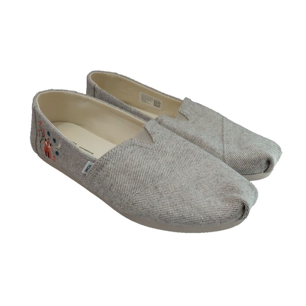 TOMS Alpargatas Glitter Fox Moon Flats Beige Women 8.5 UK 6.5 EU 39 VTG